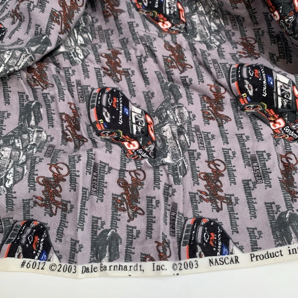 Vtg NASCAR Dale Earnhardt Signature the Intimidator Licensed Cotton Fabric 40x55